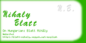 mihaly blatt business card